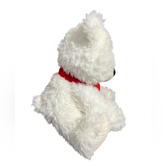 Fiesta 9.5" Scruffy Polar Bear with Red Scarf and Jesus Loves Me Embroidered - Picture 3 of 8